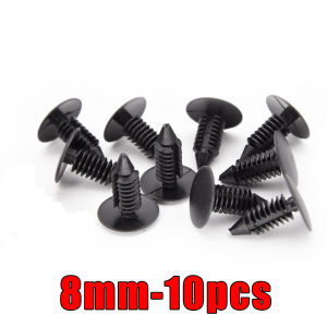 10-50PCS Auto Fastener 8mm Hole Nylon Clips For Car Fender Bumper Shield Retainer Plastic Rivet For Universal Automobile Snap