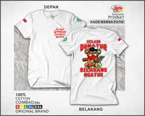 kaos distro selain donatur dilarang ngatur bahan catton combad 24s kualitas catton 100 %