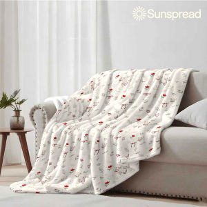 Beast Kingdom | ditsy flower bow heart Soft Warm Flannel Blanket Lightweight Cozy Christmas Halloween Home Decor Room
