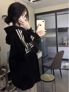 Áo Khoác Thể Thao American Hoodie Nữ Có Khóa Kéo Dài Màu Trơn Dài Tay Thường Có Mũ Trùm Đầu Mùa Thu 2025 Mới