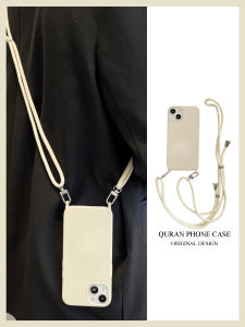 เคสโทรศัพท์ซิลิโคนน้ำเหลว Apple 15 iPhone 14 pro Max Pure White พรีเมี่ยม 16 สายสะพายไหล่ 12 ป้องกันการตกหล่น 11 ป้องกันการตกหล่นทั้งตัว