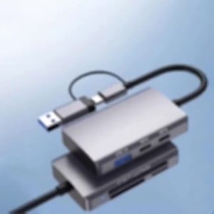 kebidumei | KEBIDUMEI Card Reader USB 3.0 to SD TF CF Memory Card Adapter 6 in 1 Docking Station Multifunction Smart Reader For PC Laptop
