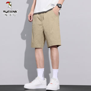 TUCANO Mens Casual Ice Silk Shorts Summer Thin Quick Dry Loose Fit Sporty Straight Leg mid Waist Five Inch Pants
