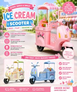 New Ice Cream Rechargeable Ride on Motor