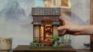 CUTEBEE DIY Doll House City Walk Series Miniature house set 3D Wooden Puzzle Toy house for kids Handmade Gift ideas