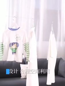 retractable pull invisible clothesline balcony indoor stainless steel line free of drilling隐形晾衣绳