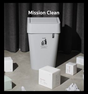 DKW HH-224SP ถังขยะฝาสวิง 11 ลิตร (มี 2 สี) ถังขยะอึด สวย ทน Swing bin 11L