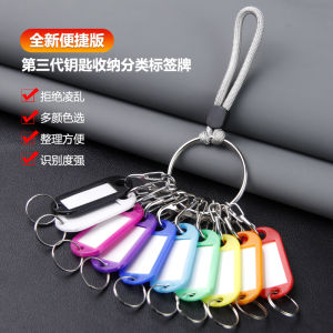 2024 New Key Holder Storage Magic Key Dish Classification Label Tag Key Ring Identifier Creative Gift Keychain Macaron Color