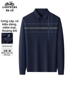 LAOYECHE | Áo Thun Dài Tay Sọc Mới Thu Phong Cách Bóng Đá