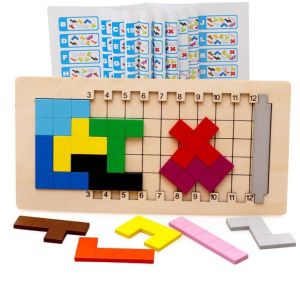 Defasilk | Educational 5-Grid Puzzle 12-Piece Brain Teaser