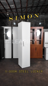 SIMON - 1-door Steel Cabinet by Leapify Steel - Heavy-duty Cleaning Cabinet and Wardrobe
