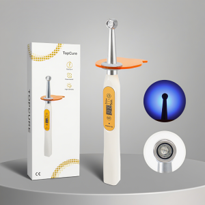 ทันตกรรมไร้สาย Curing Light หลอดไฟ LED 2500 mW/cm2 ความเข้มเอาต์พุต Quick 1 วินาที Cure 3 โหมด Strong Light เครื่องมือทันตกรรม
