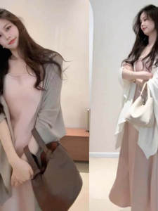 chaqi | Summer Korean Style Knitted Thin Sun Protection Cardigan Womens Uneven Length Open-Shirt Skirt Shoulder Wrap Outerwear