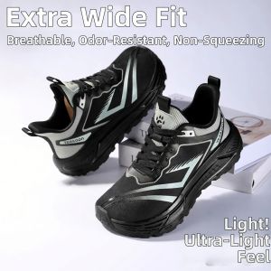 CVPAJ | Breathable Wide Fit Mens Shoes for Hiking and Off-road Running
