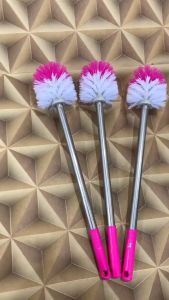 Sikat WC Toilet Bulat Gagang Stainless Panjang