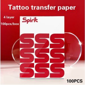 100pcs Spirit Tattoo Transfer Paper A4 Size Free Hand Thermal Copier Stencil Paper for Tattooists