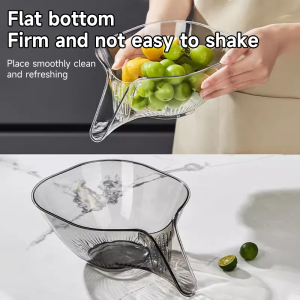 Digeo Multifunctional Draining Basket Draining Basket Funnel Drainage Basket Funnel Household Kitchen Sink Vegetable Fruit Draining Basket