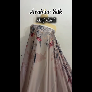 Kain Meteran Arabian Silk / motif melodi / bahan gamis seragam keluarga / motif terbaru
