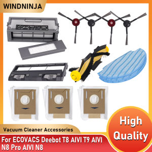 For ECOVACS Deebot T8 T8 Max T8 AIVI T9+ N8 Pro N10 Plus Main brush Side brush Dust Bag Hepa Filter Dust Box Accessories