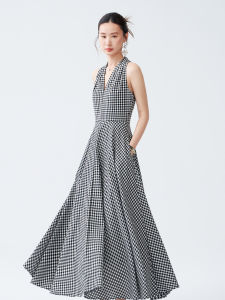 V-Neck Slimming Sleeveless Maxi Dress Summer Resort Style