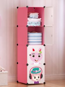 Economical Student Dormitory Single Wardrobe Childrens Simple Assembly Resin Plastic Storage Cabinet Reinforced Clothes Closet