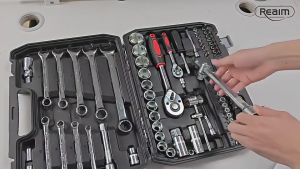 108pcs Tool Set Mechanics Tools Kit and Socket Set 108-Piece Tool Set 1/2\" 1/4\" Socket Set