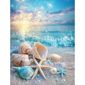 Beach Shell Ocean Seascape Artwork Jigsaw Puzzle 500/1000/1200/2000PCS Stress Relief Puzzle Wall Art Decor Gift