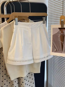 LTST | Retro Lace-up Design Casual Shorts Summer Elastic Waist Slimming Loose Leg