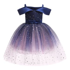 Kids Girls Princess Dresses Children Frozen Costume Pageant Gown Birthday Party Cosplay Sparkly Tutu Dress Up 2-10 Years Old