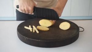 Pisau Kentang Stainless/Pisau Pemotong Kentang Gelombang Pisau Kentang Timun Wortel/ Pisau Kentang Gerigi tahan karat 304