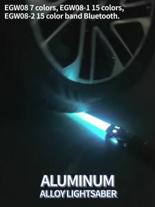 REikirc Upgraded Version Lightsaber 2 In 1 Light Saber 15-color Metal Laser Sword Rechargeable Toy Party Glow Swords