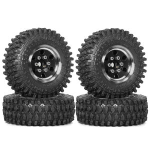 Lốp Xe Hợp Kim Nhôm RED SPIDER 4 Chiếc 51mm 1.0 Inch Kiểu Beadlock Dành Cho Xe RC Crawler 1/18 TRX4M SCX24 Phụ Kiện Nâng Cấp