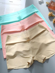 DIVVA กางเกงขาสั้นสตรี กางเกงขาสั้นใต้กระโปรงกางเกงรัดรูปสั้นสำหรับชุดชั้นในผ้าไหมระบายอากาศ ฤดูร้อนกางเกงในใส่สบาย