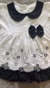 Dress Baby Perempuan Black White Butterfly untuk Anak 3-12 Bulan Free Celana Dalam Bayi Murah Terjangkau / Dress Baby Gaun Bayi Bahan Katun / Bisa COD Bayar di Tempat