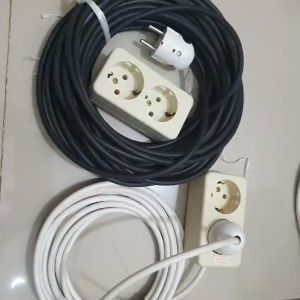 STOP KONTAK KABEL 5 METER 10 METER 2 LUBANG MERK UTICON STEKER ARDE / ROLL KABEL RAKITAN