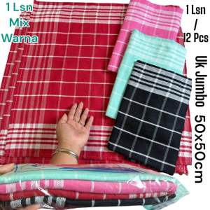 12 PCS / 1 LUSIN SERBET WARNA 1 LUSIN LAP KOTAK WARNA KAIN LAP SERBET DAPUR SERBAGUNA KAIN LAP PIRING