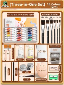 Marie’s | Beginner Oil Paint Set Drawing Supplies Kit With Palette Knife