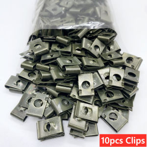 100pcs/20pc Mixed Car Metal Screw Tapping Fastener Clip U-Type Clip with Screw Anti-rust Protection Clip Screw Buckle Iron Sheet