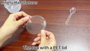 ★10Sets Transparent Baking Pudding Cup Japanese Caramel Pudding Beaker High Temperature Resistant Pudding Beaker with Lid