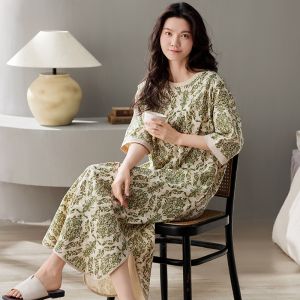 MiiOW | Pure Cotton Womens Summer Pajamas Short Sleeve Striped Sleepwear Dressable Home Clothes Youth Casual Comfortable Breathable