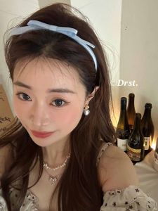 Ballet Style Satin Hairband with Butterfly Knot High Hairline Headband out Fashion Korean Girl Feeling Hair Accessories