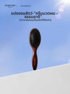 Anti-static Negative Ion Tangle-free Massaging Hairbrush Natural Boar Bristles
