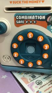 ออมสิน ATM ออมสินตู้เซฟ สแกนนิ้วได้ เปลี่ยนรหัสได้ ดูดแบงค์ กระปุกออมสิน มีรหัส มีเสียงเพลง