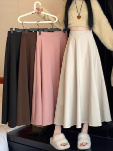 New 2026 Spring French Style Thicker A-line Skirt Medium-Length