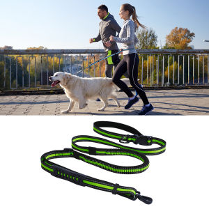 Running Dog Leash Hands-Free Waist-Hanging Multi-Functional Dog Chain Traction Belt Adjustable Durable Pet Accessories