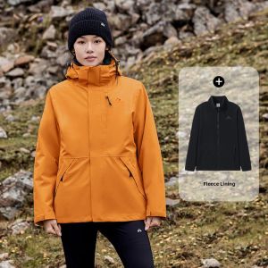 Pioneer camp | Removable 3-in-1 Waterproof Short-sized Womens Rain Jacket