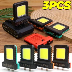 3ชิ้นไฟทำงาน LED แบบพกพาปลั๊กปรับได้ไฟฉาย Led ตะเกียงตั้งแคมป์ไฟขนาดเล็กแหล่งไฟซ่อมรถกลางแจ้ง