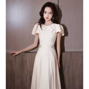 ALIANLI | Elegant Luxurious Evening Gown Champagne