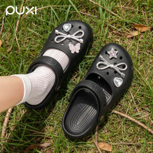 PUXI | Dép Xỏ Ngón Phong Cách Mary Jane Thoáng Khí Đế Mềm Chống Trượt