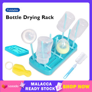 Baby Bottle Drying Rack Foldable Nipple Shelf Drain Baby Infant BPA Free Storage Feeder Cleaning Holder Cup Storage Rak Botol Susu